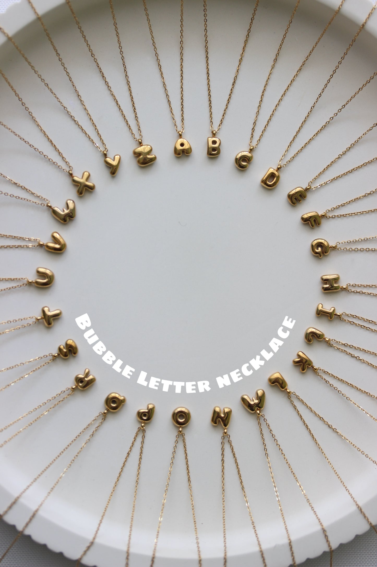 BUBBLE Letter Necklace