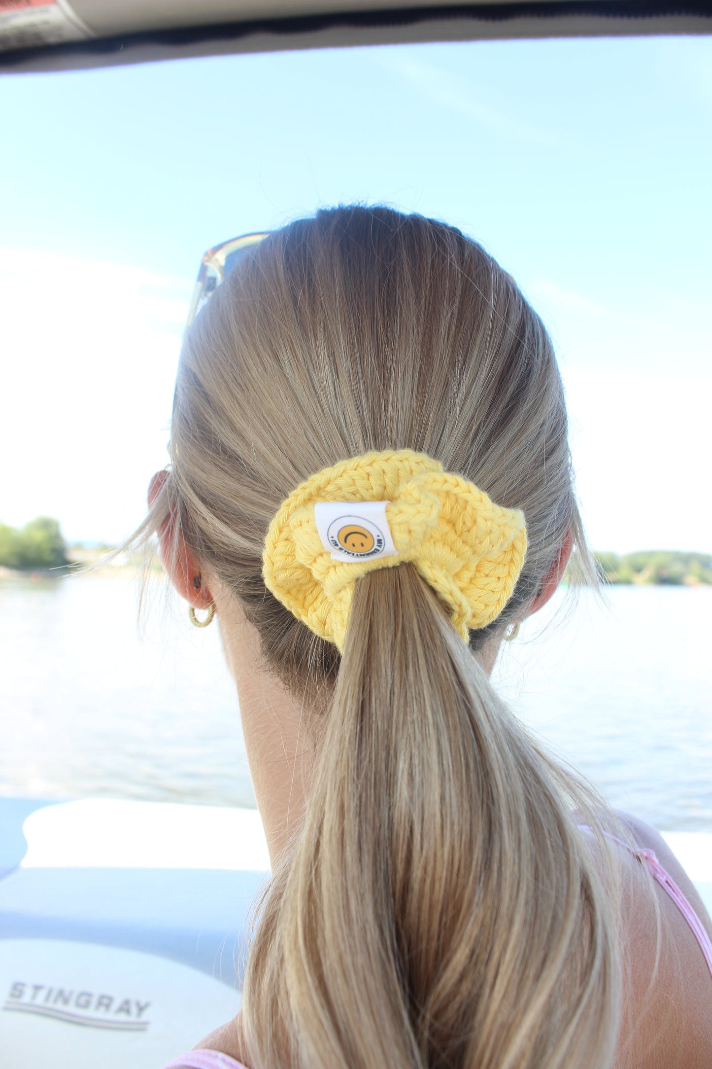 CROCHET Scrunchie gelb