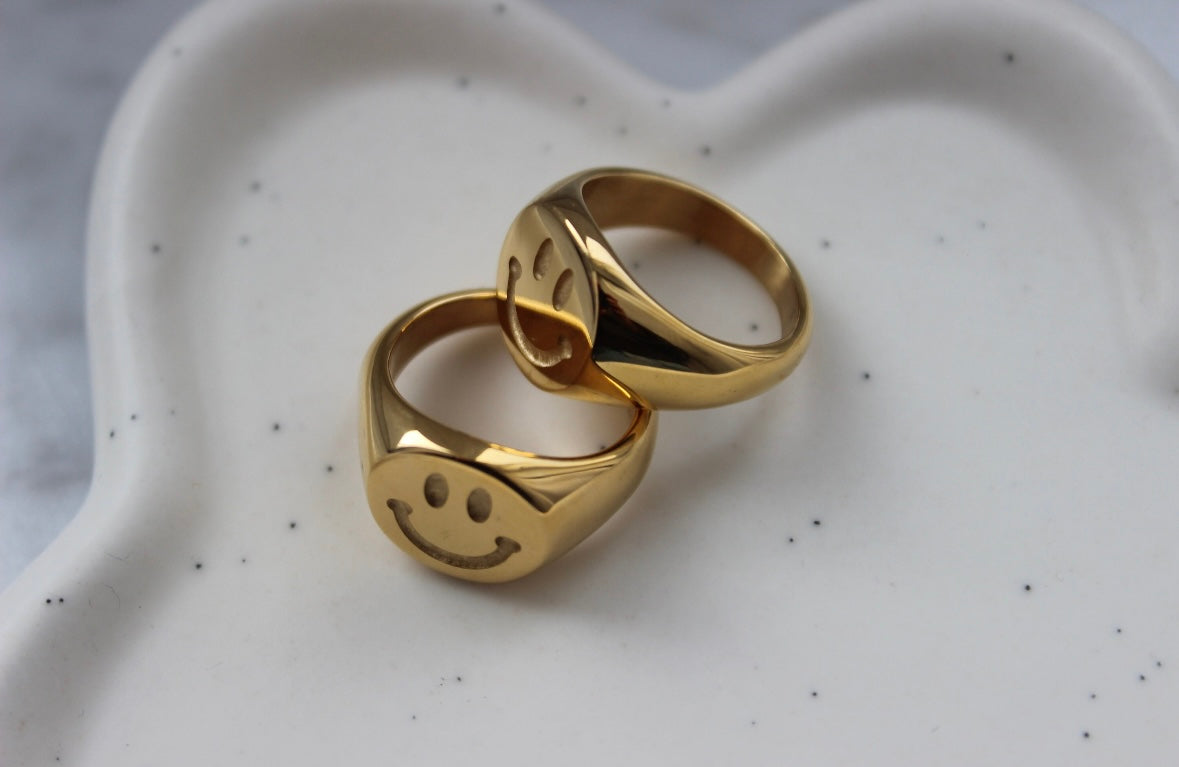 Chunky Smiley Ring