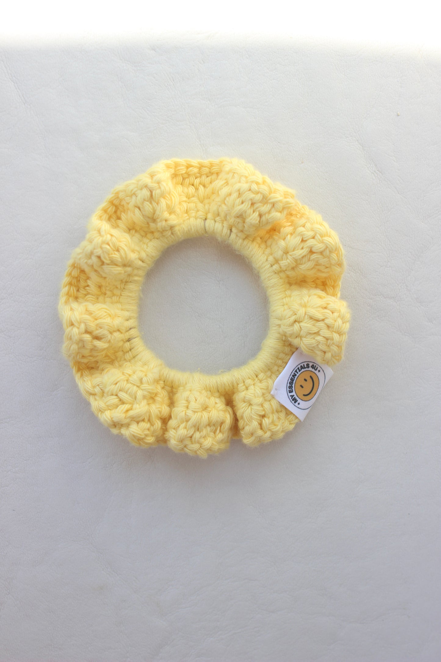 CROCHET Scrunchie gelb