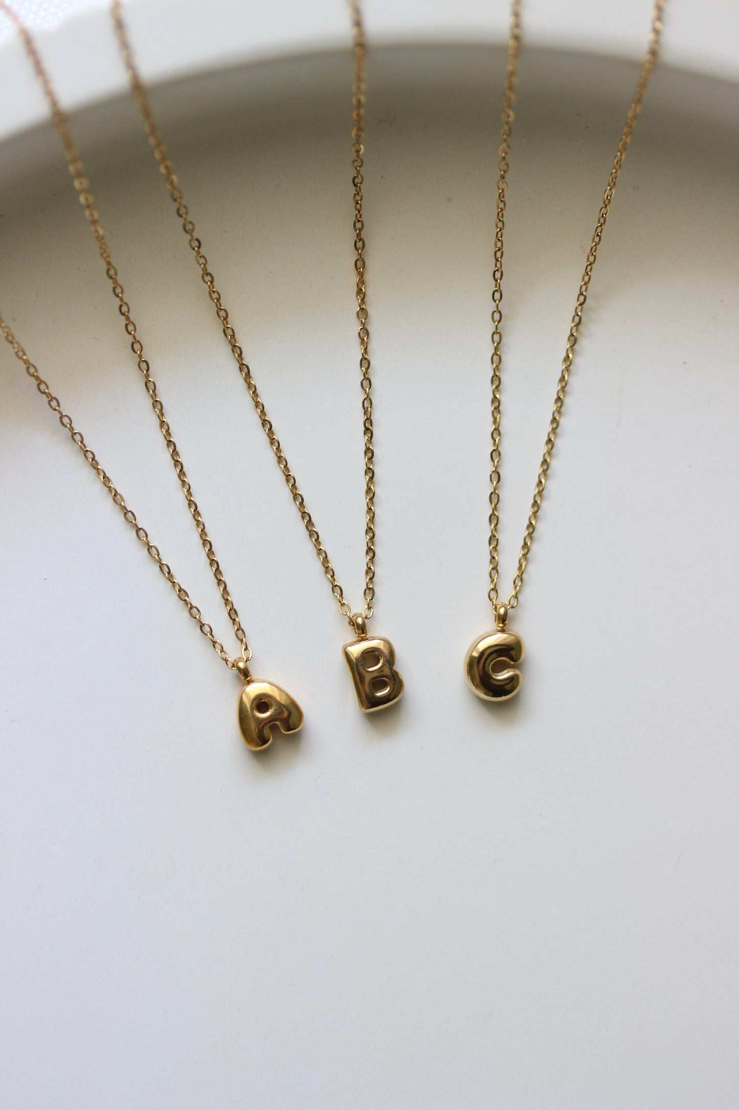 BUBBLE Letter Necklace