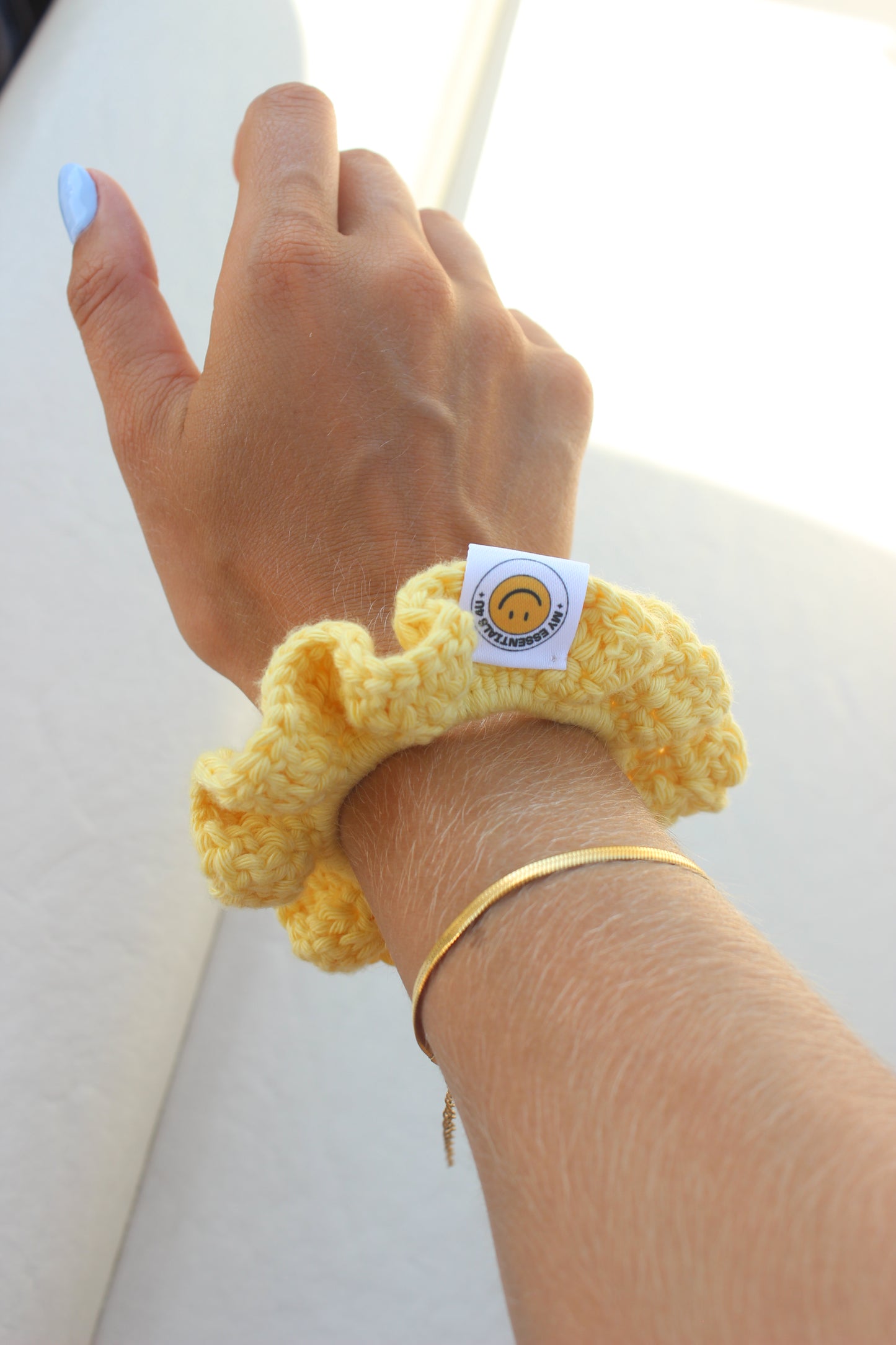 CROCHET Scrunchie gelb