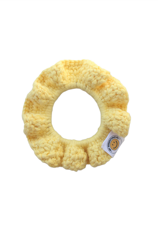 CROCHET Scrunchie gelb
