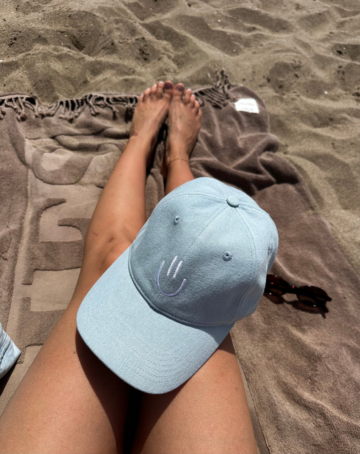 Smiley Kappe Jeansblau