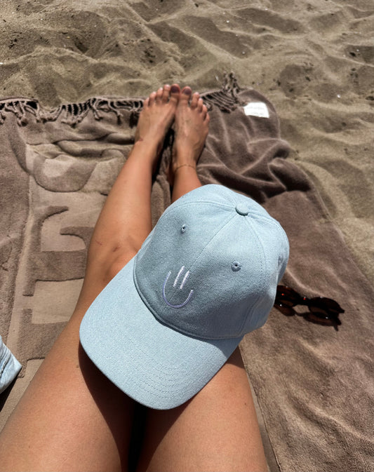 Smiley Kappe Jeansblau