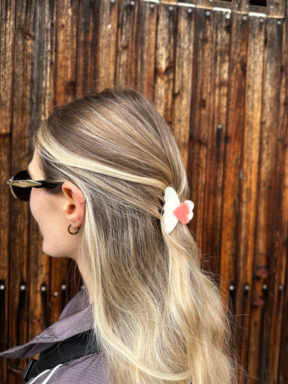 Peach hair clip