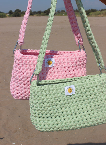 IBIZA Häkeltasche pink