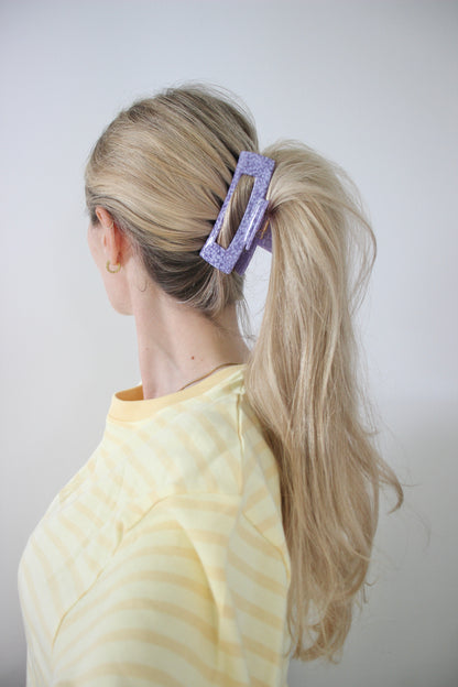 Haarklammer purple dots