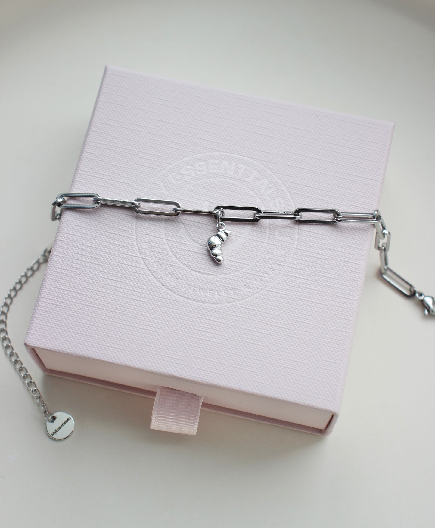 Croissant Armband silber