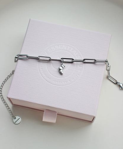 Croissant Armband silber