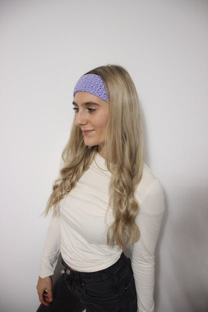 CROCHET Haarband flieder