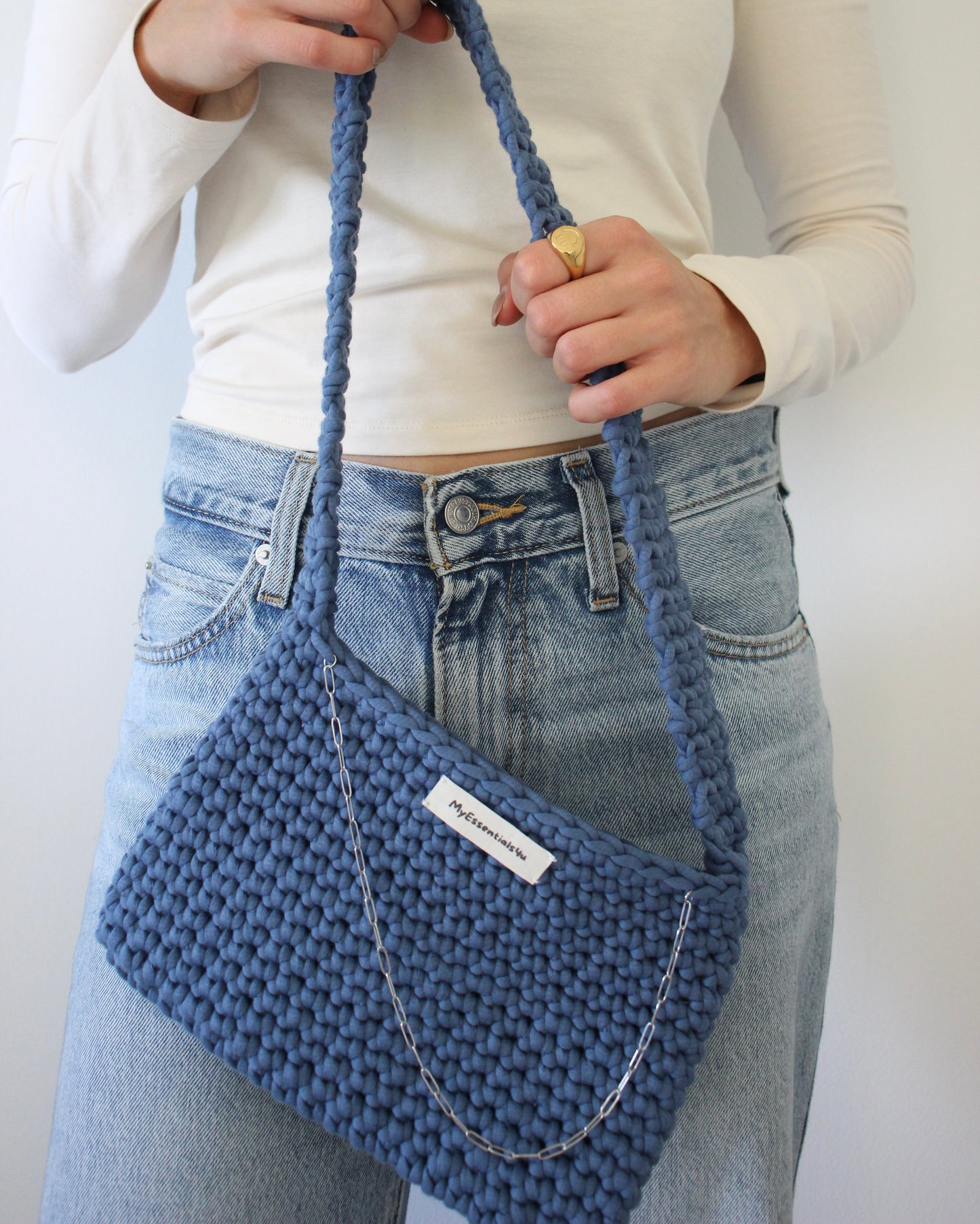 Mini CROCHET Bag navy