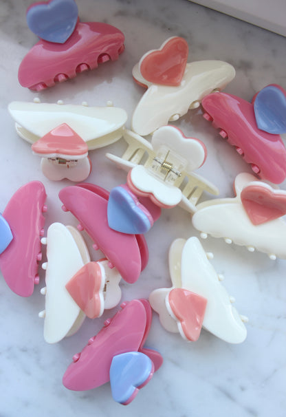 Peach hair clip