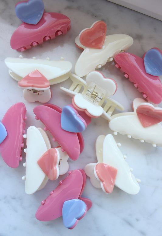 Peach hair clip