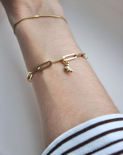 Croissant Armband gold