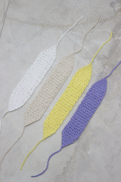 CROCHET Haarband flieder