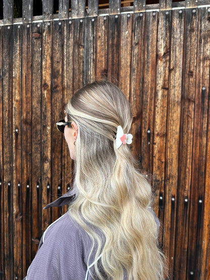 Peach hair clip