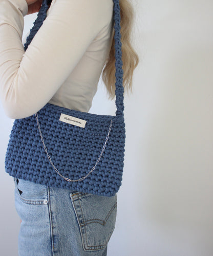 Mini CROCHET Bag navy