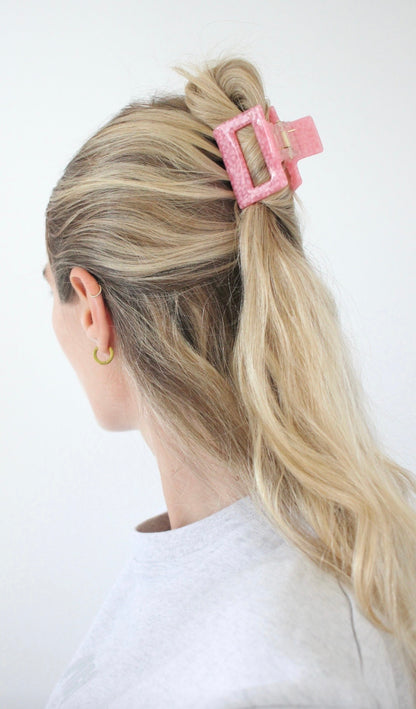 Haarklammer pink dots