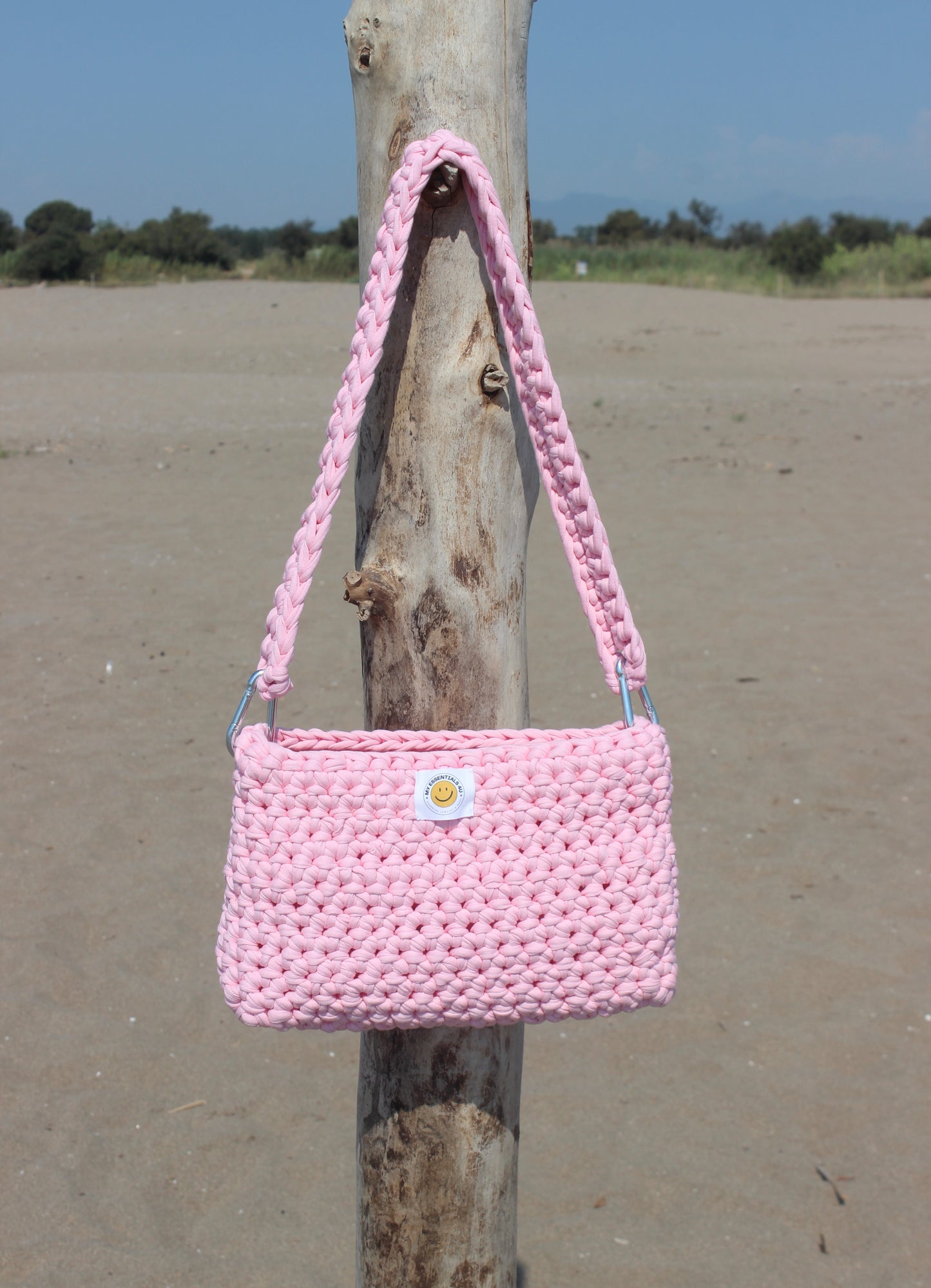 IBIZA Häkeltasche pink