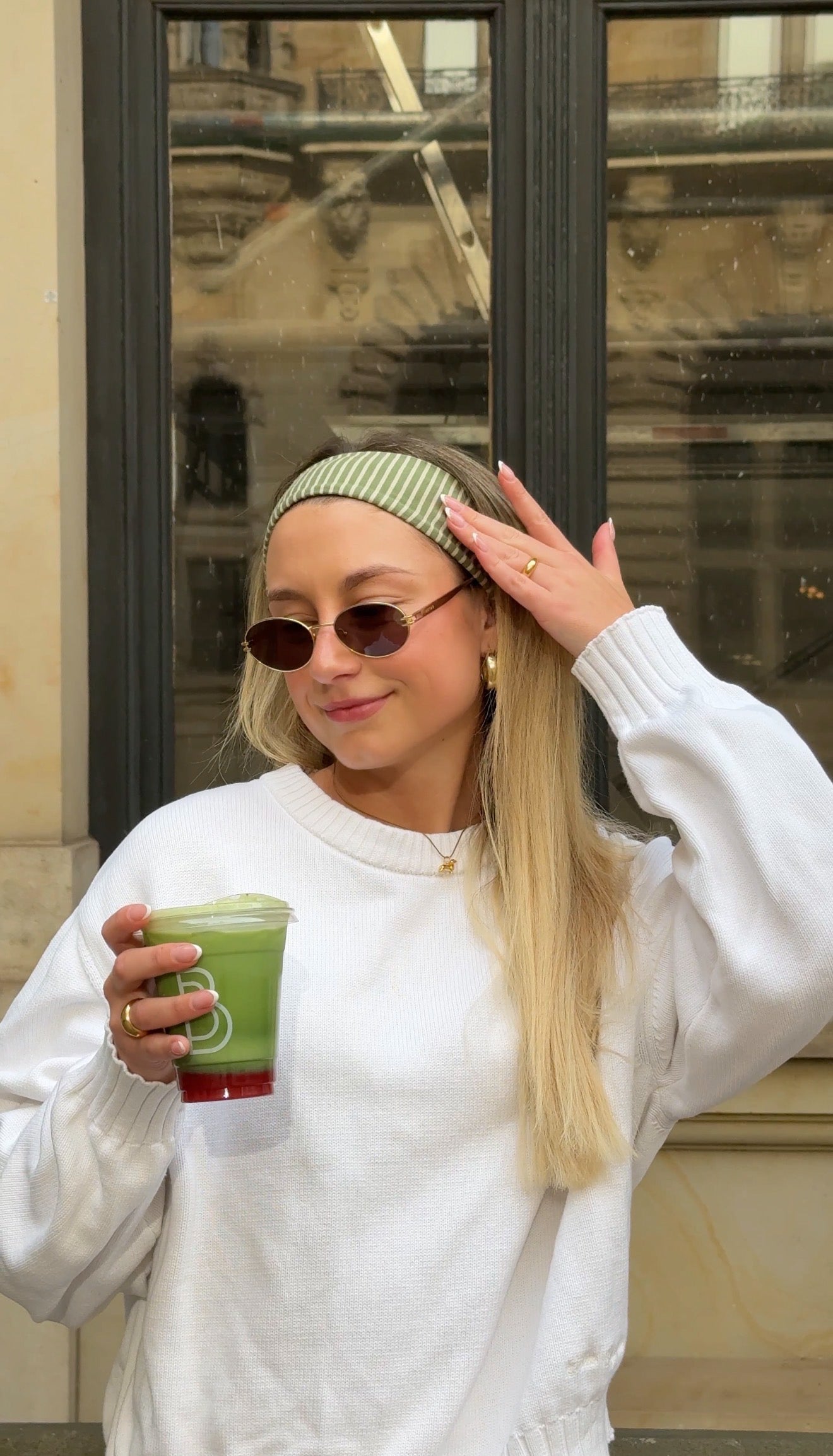 Haarband Matcha Stripes