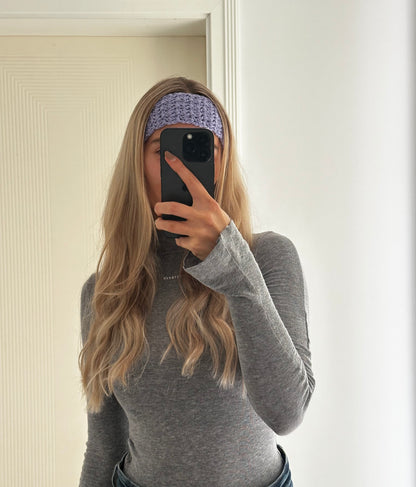 CROCHET Haarband flieder