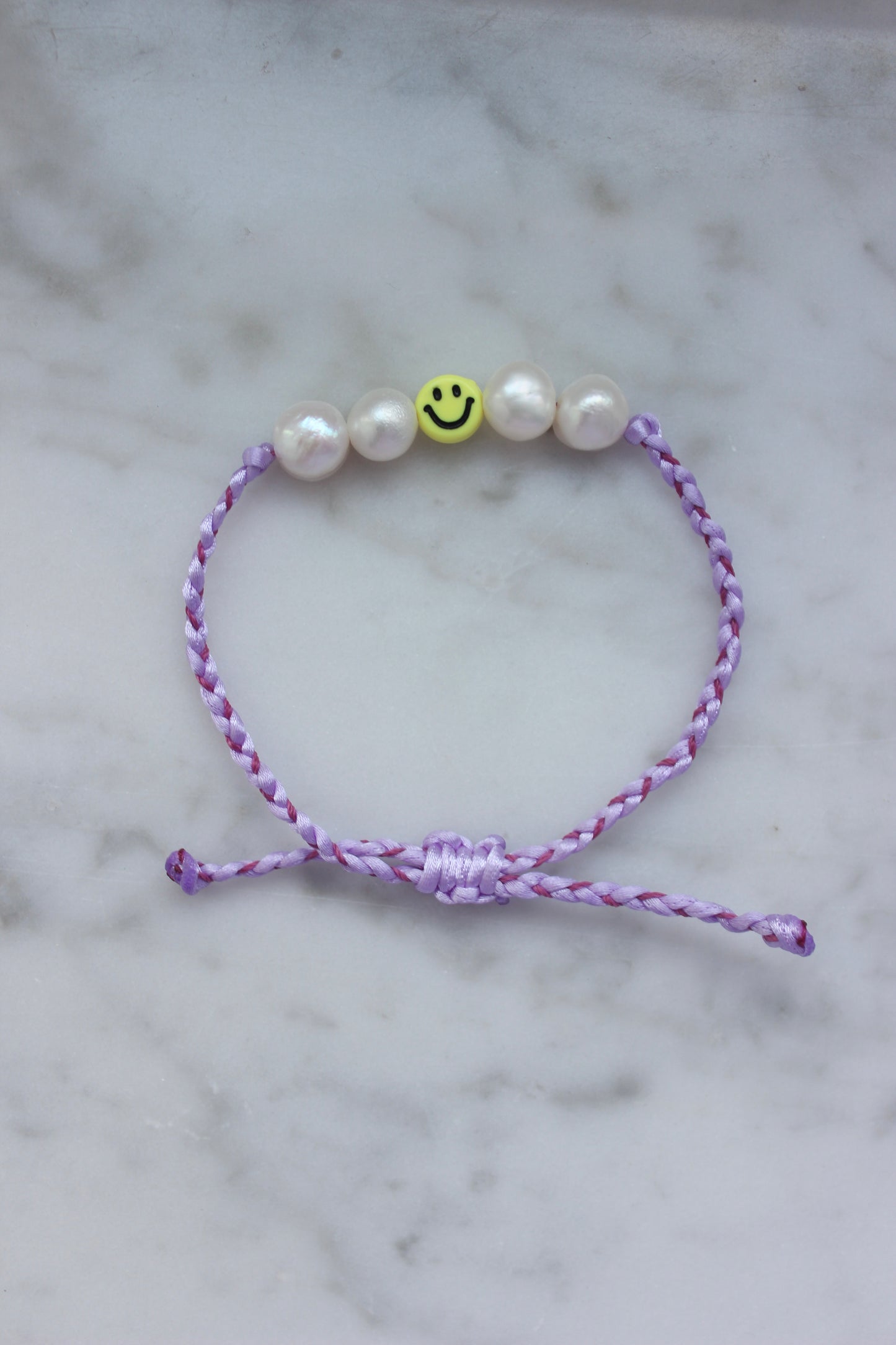 Chunky Happy Armband lila