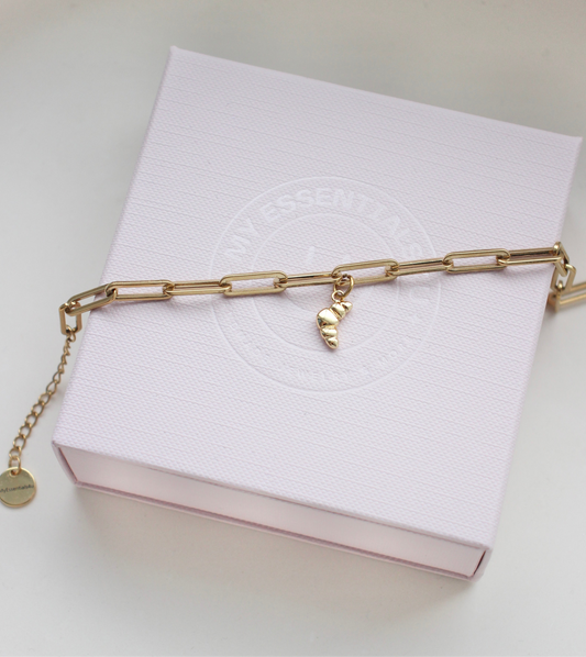 Croissant Armband gold