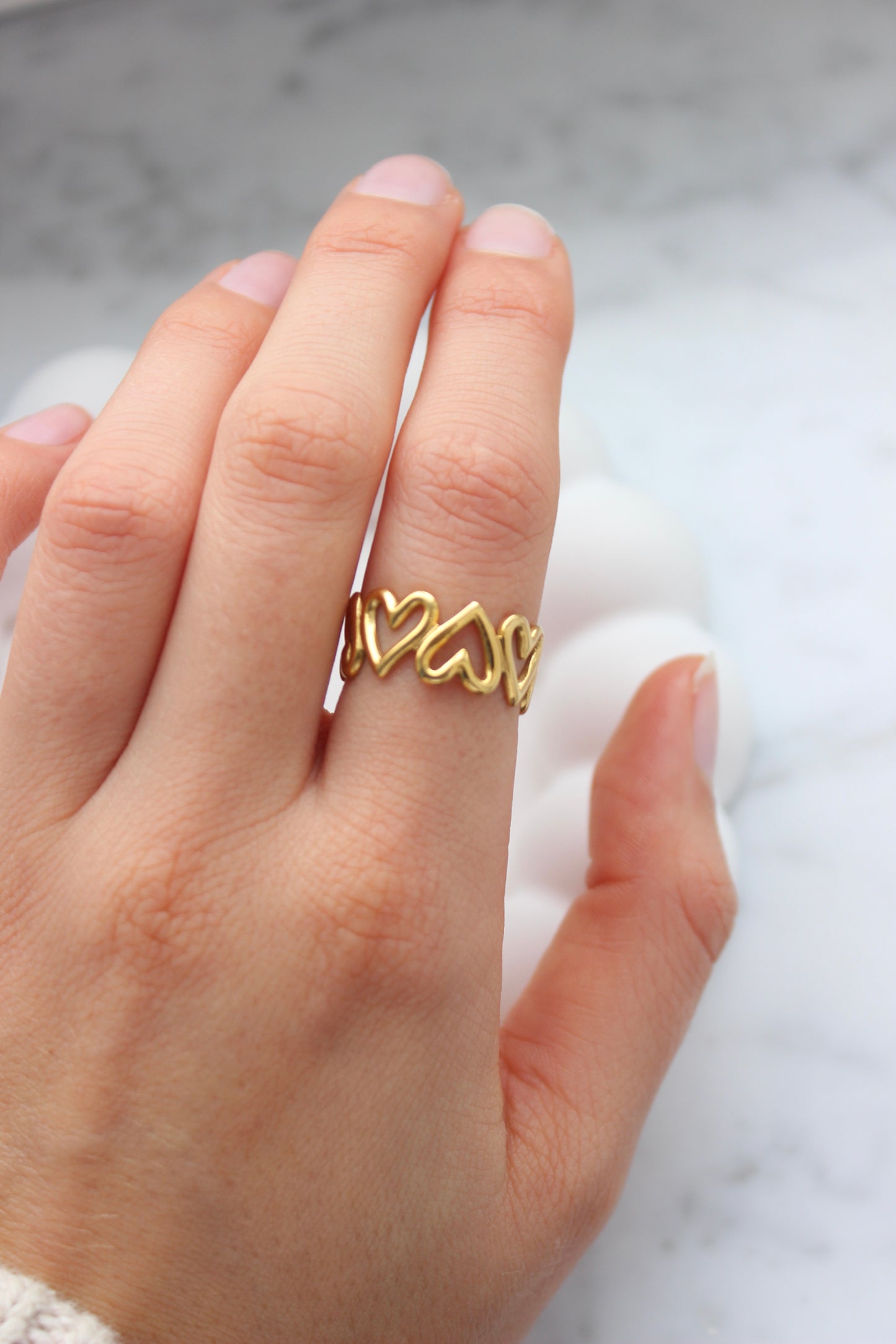 Chunky Open Heart Ring