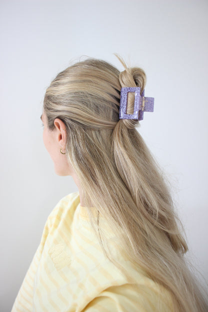 Haarklammer purple dots