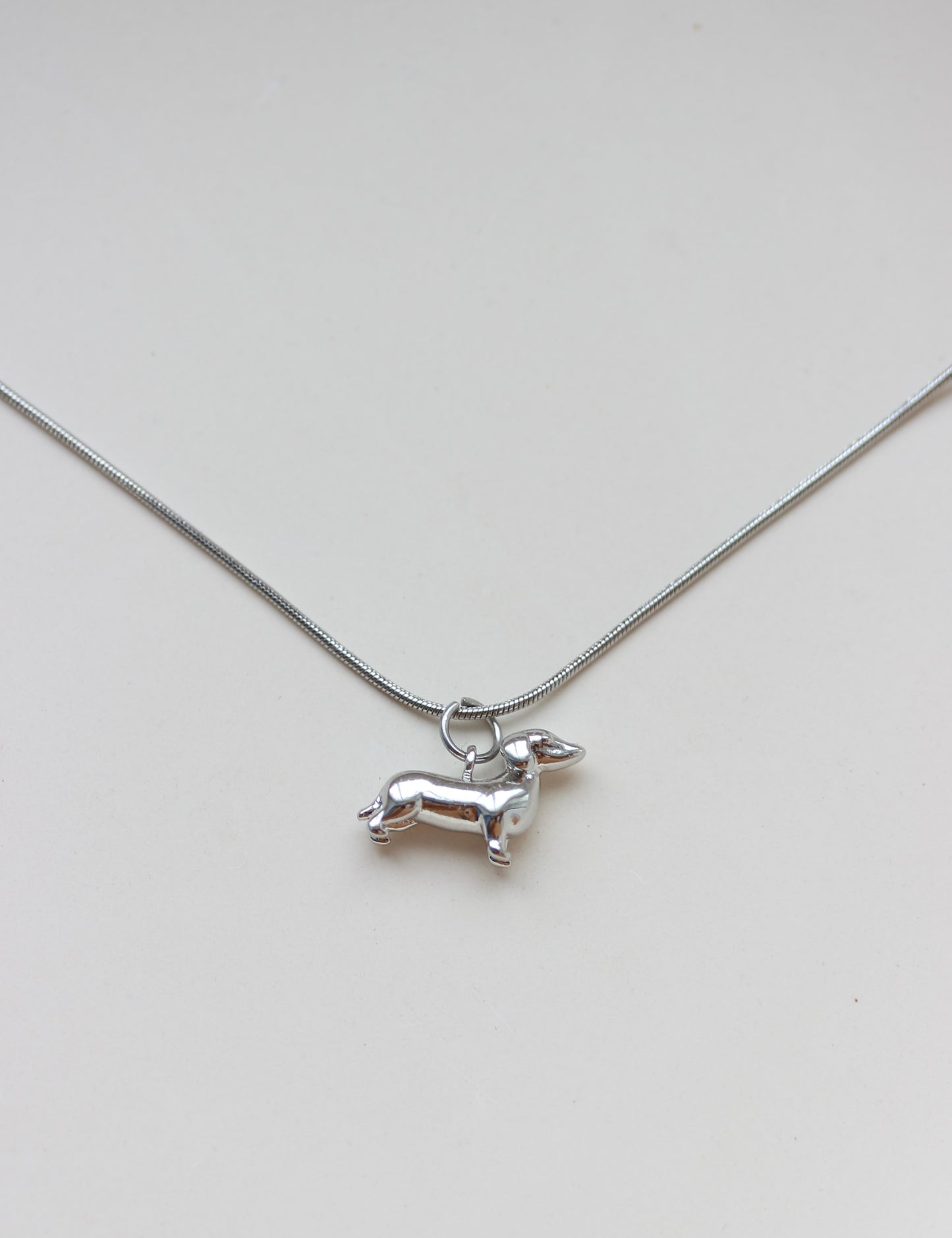 Dackel Halskette silber